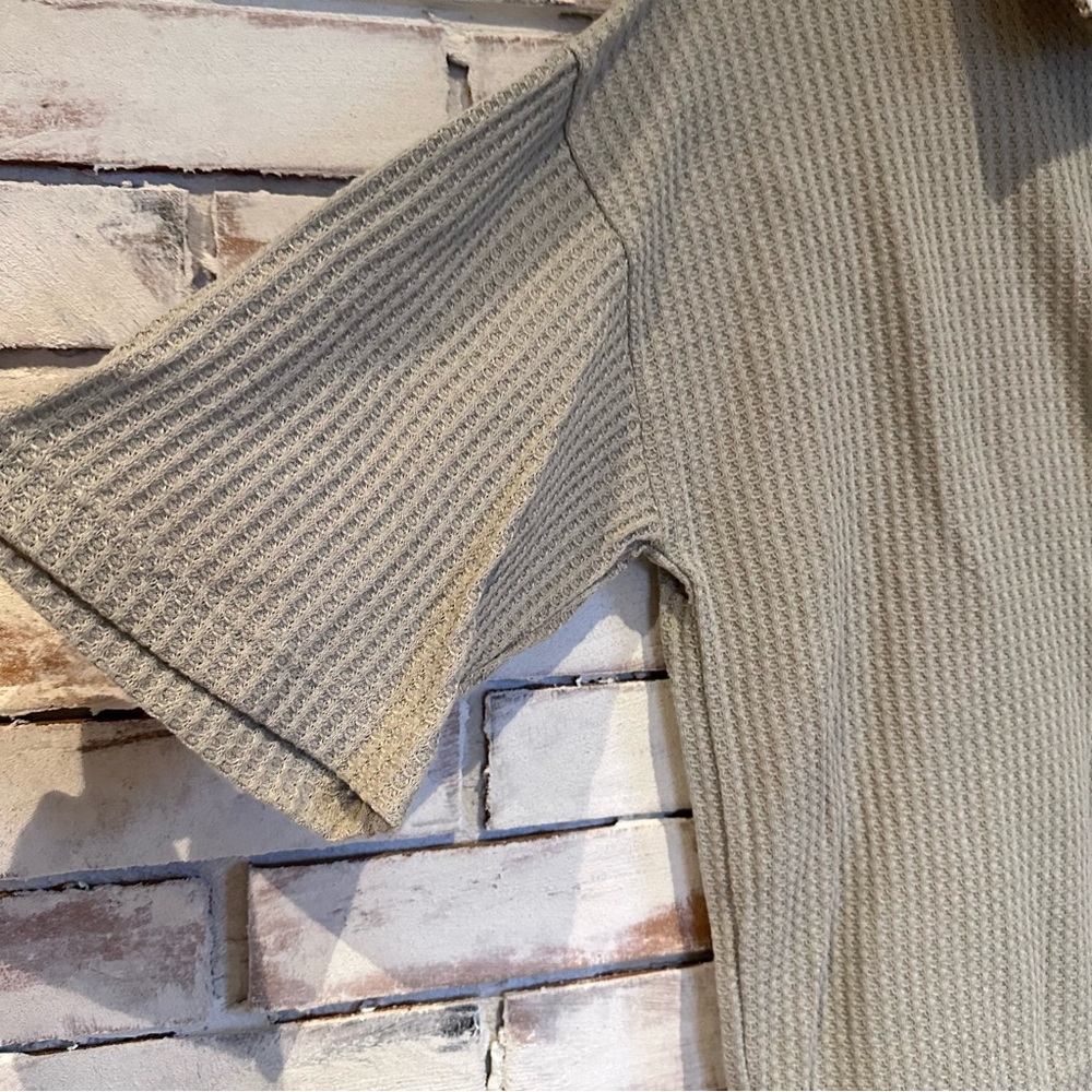 Pol Boho Color Block Waffle Pullover Size Large - image 4